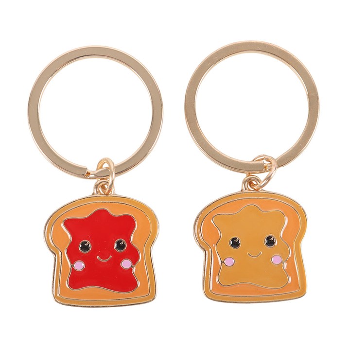 Set of 2 Peanut Butter and Jelly Keyrings - Image 3